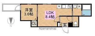 CHERIM築地口Ⅲ【1階】の間取り