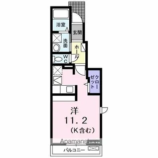 メゾンリヴィエールC【1階】の間取り