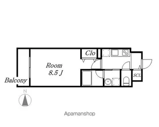 リシュドール名駅南【8階】の間取り