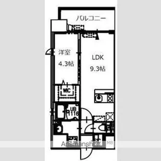 QUINTET NAMBA(旧レジュールアッシュNAMBA)【8階】の間取り