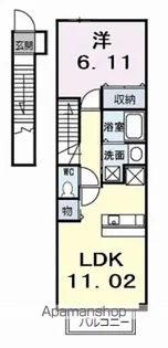 ガーデンハウスやしろ Ⅰ【2階】の間取り
