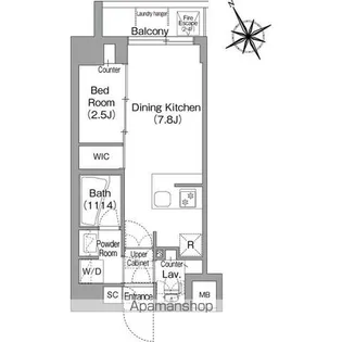 コンフォリア・リヴ平井MUTIO【5階】の間取り