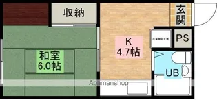 ハイツ門名【2階】の間取り