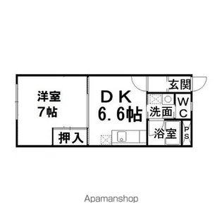 スリーエーマンション3【201号室】の間取り
