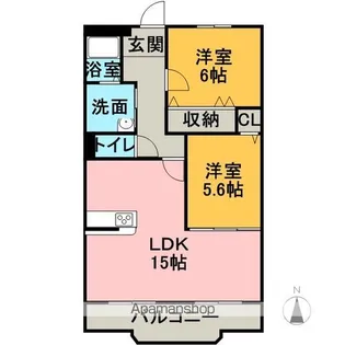 ハートフル・弐番館【2階】の間取り