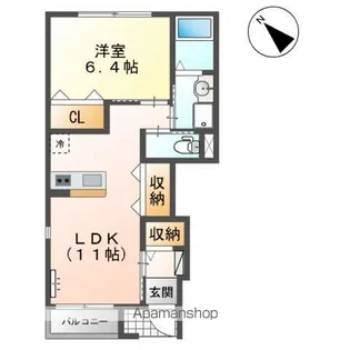 アヴァンス・アカツカ【1階】の間取り