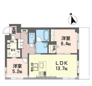 ソレイユ ルヴァン【1階】の間取り