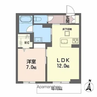 ノルディア野田【1階】の間取り