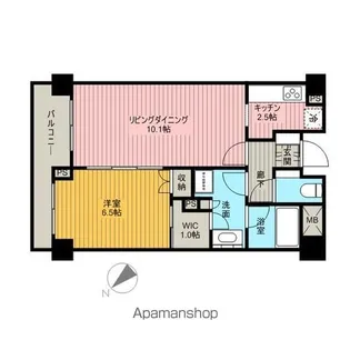 リベルテ月島【3階】の間取り