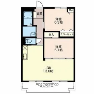 LIMPIA PARTERRE【3階】の間取り