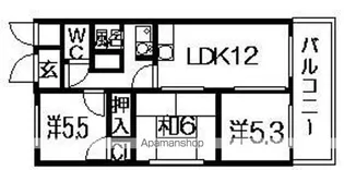 プラウクリエイト【5階】の間取り