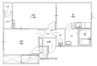 レフィナードA【102号室】の間取り