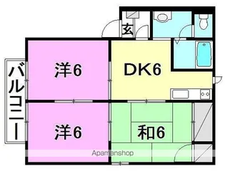 ラフレシア杉浦 H棟【H-202号室】の間取り