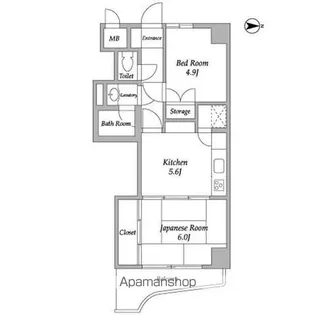 ベルエア調布【3階】の間取り