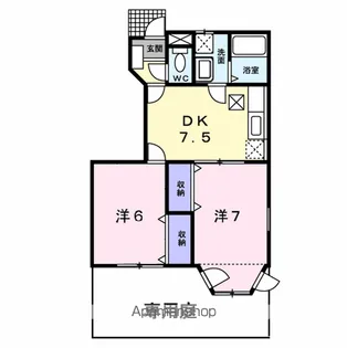 ピュアハウス桐野 A【1階】の間取り