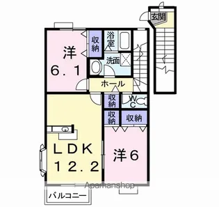 エスポワールハイム D【2階】の間取り