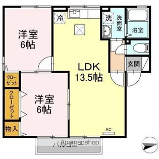 メゾンシャルム木太【1階】の間取り