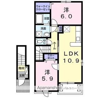 サニーサイドUPⅡ【2階】の間取り