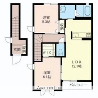 ニュープルミエ【2階】の間取り