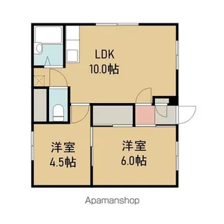 ラネージュ千歳町【2階】の間取り