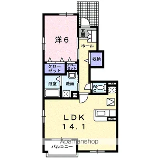 エトアール18A【1階】の間取り