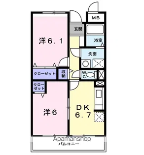 サニーグランデ【3階】の間取り