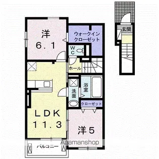 エスポワール A【2階】の間取り