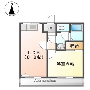タクミハイツ93【3階】の間取り