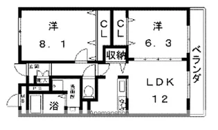 ソレアード【1階】の間取り