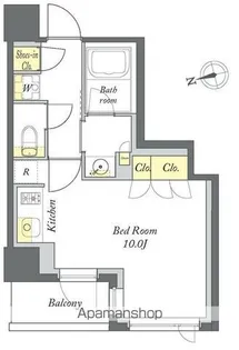 プライムメゾン清澄白河【2階】の間取り