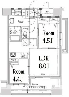 エンクレスト博多EAST PARK【13階】の間取り