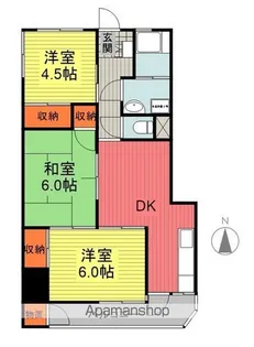 福島県福島市腰浜町【マンション】の間取り