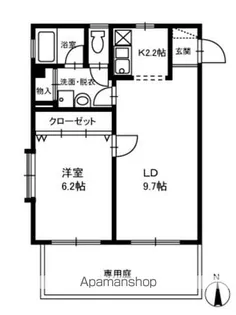 BAY SIDE COURT弐番館【1階】の間取り