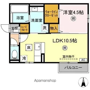 ナチュール医大西 B【1階】の間取り