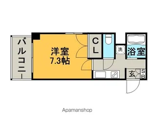ハッピネス大濠【503号室】の間取り