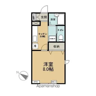 ベルシティ大矢沢C【101号室】の間取り