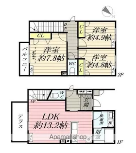 アルモニーテラス【101号室】の間取り