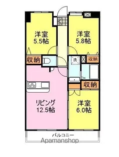オーセンティック西京Ⅱ【205号室】の間取り