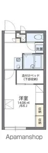 レオパレス二葉の里【2階】の間取り