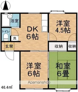 ベルディータカミヤ【C201号室】の間取り