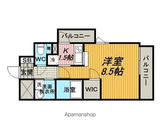 アンソレイユ【405号室】の間取り