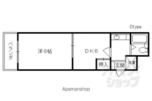 フレーヴァー深草【203号室】の間取り