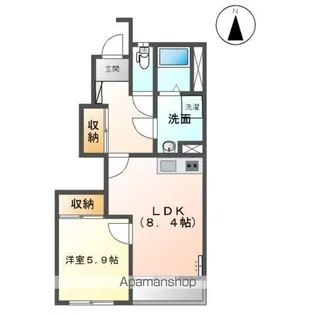 ウエストホープ 灯明寺【1階】の間取り