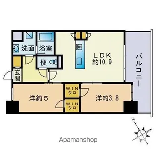クリオラベルヴィ呉服町【13階】の間取り