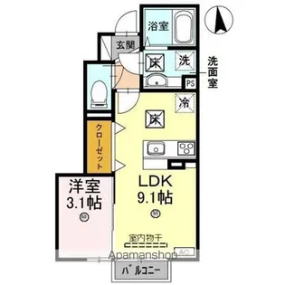 グラン コンフォレア【1階】の間取り