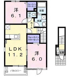 花づつみB【2階】の間取り