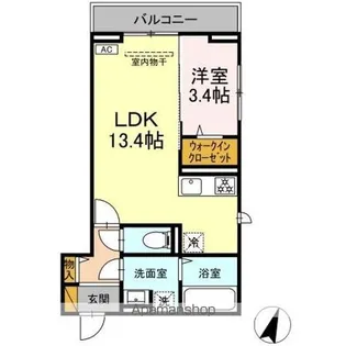 DーSOLACE祐光 A【3階】の間取り