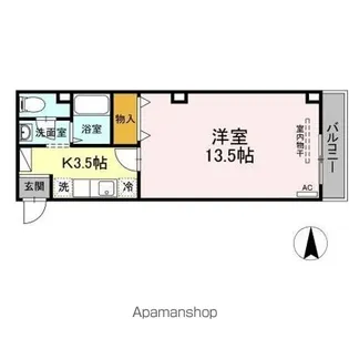 リビングアレイK【101号室】の間取り