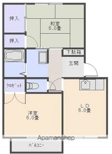 グランデ鳴門【205号室】の間取り