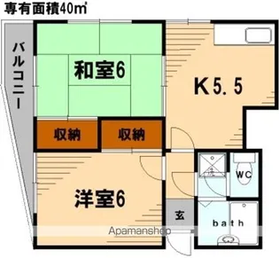 小林ビル【201号室】の間取り